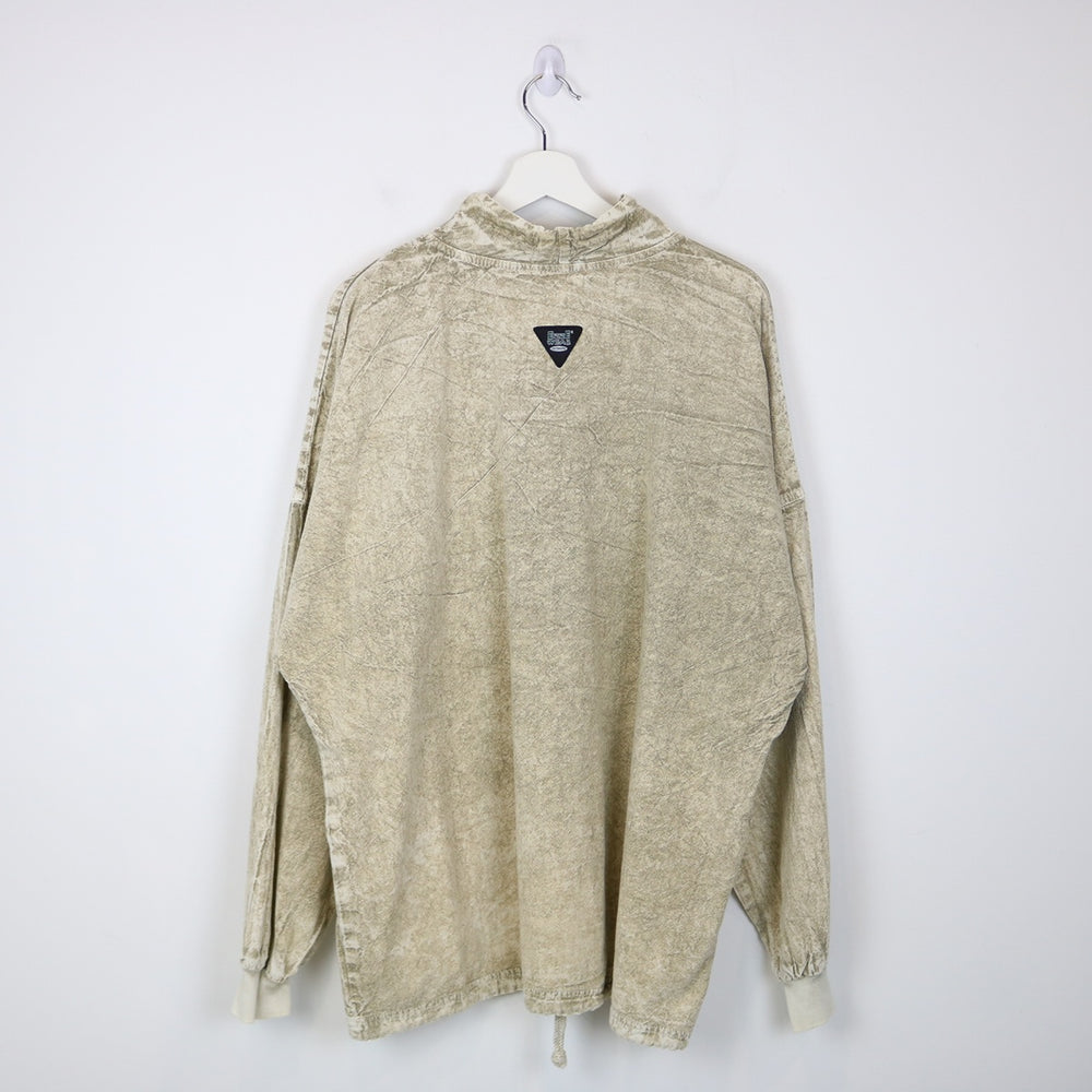 Vintage 90's Honey Komb Quarter Button Up Pull Over - XL-NEWLIFE Clothing