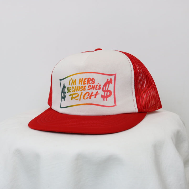 VIntage 80's She's Rich Trucker Hat - OS-NEWLIFE Clothing