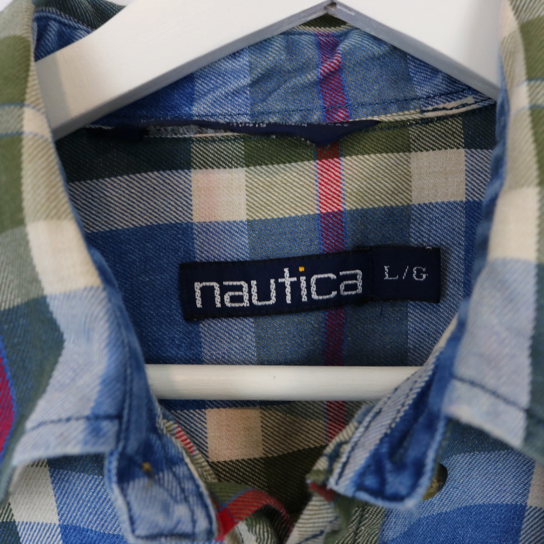 Vintage 90's Nautica Plaid Button Up - L-NEWLIFE Clothing