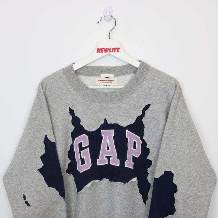 Reworked Vintage GAP Fractured Crewneck - S-NEWLIFE Clothing