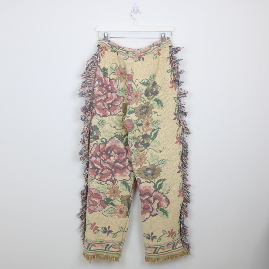 Reworked Vintage Flower Tapestry Pants - M-NEWLIFE Clothing