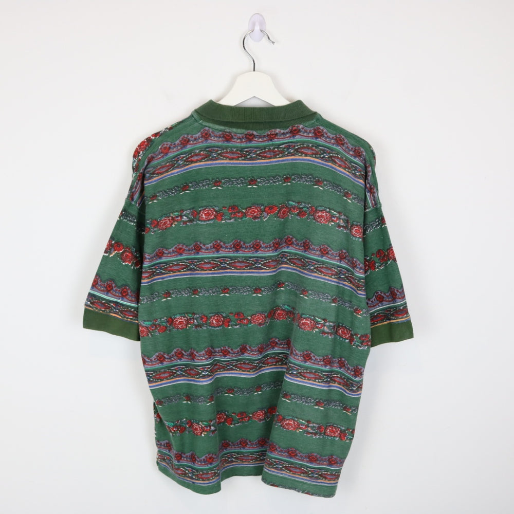 Vintage 90's 101 Network Patterned Polo Shirt - M-NEWLIFE Clothing