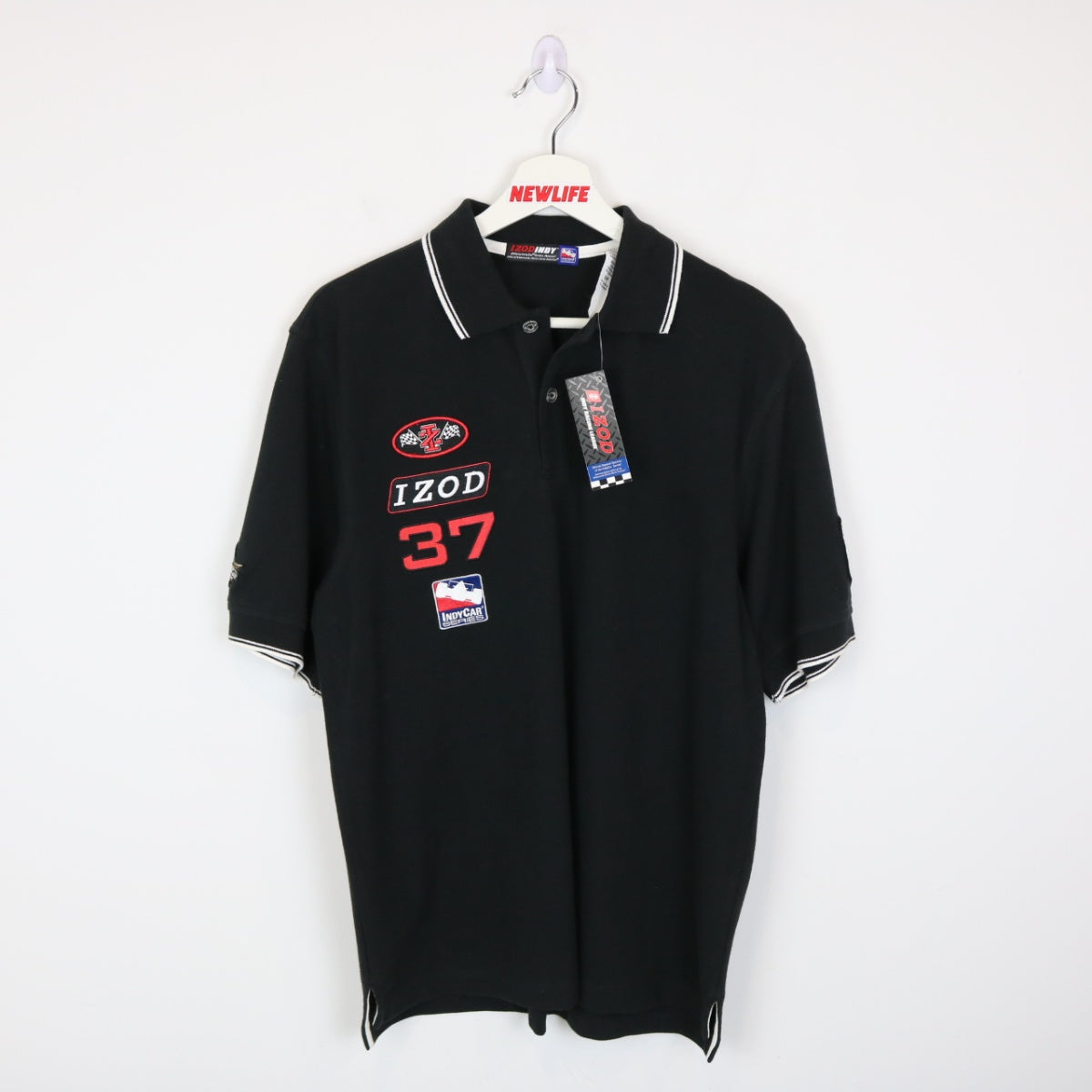 トップス hardly-driveable VINTAGE RACING RAYON VINTAGE RACING RAYON HALF ZIP WHITExBLACK - HARDLY-DRIVEABLE