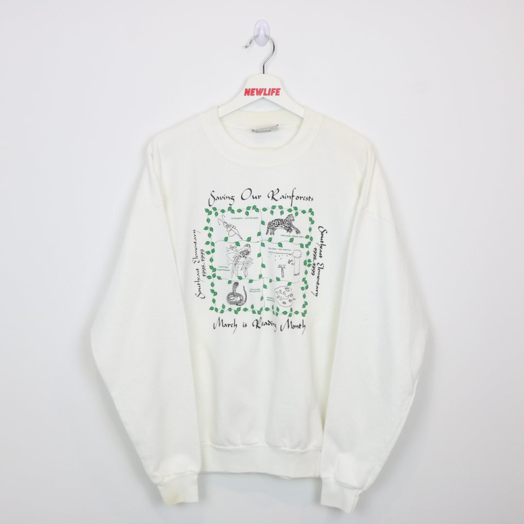 Vintage 1998 Saving our Rainforest Crewneck - XL-NEWLIFE Clothing