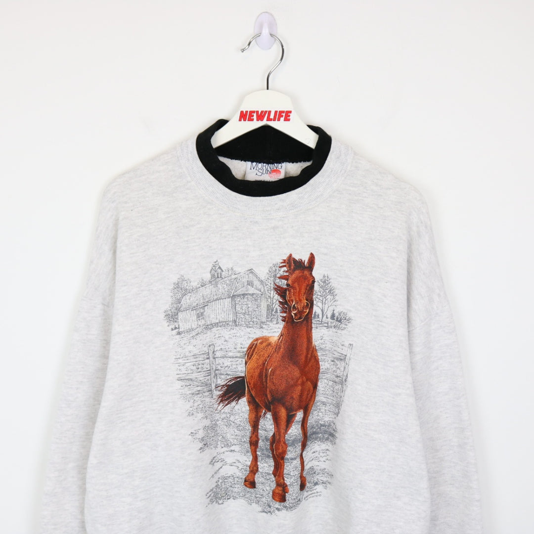Vintage 90's Horse Nature Crewneck - L-NEWLIFE Clothing