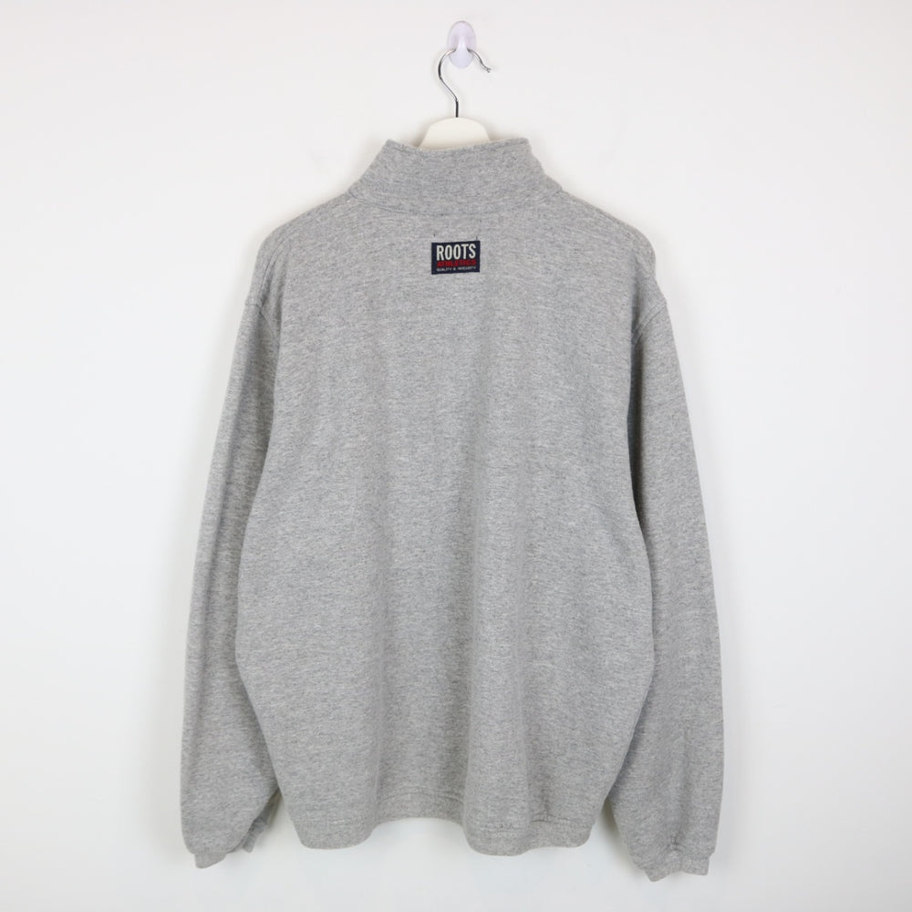 Vintage 90's Roots Athletics Quarter Zip Sweater - L-NEWLIFE Clothing