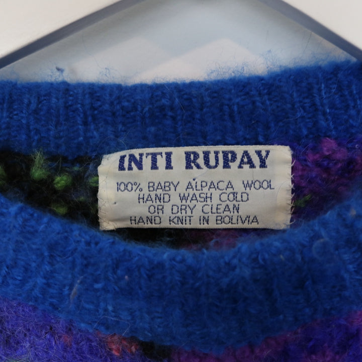 Vintage Inti Rupay Patterned Alpaca Knit Sweater - XS-NEWLIFE Clothing