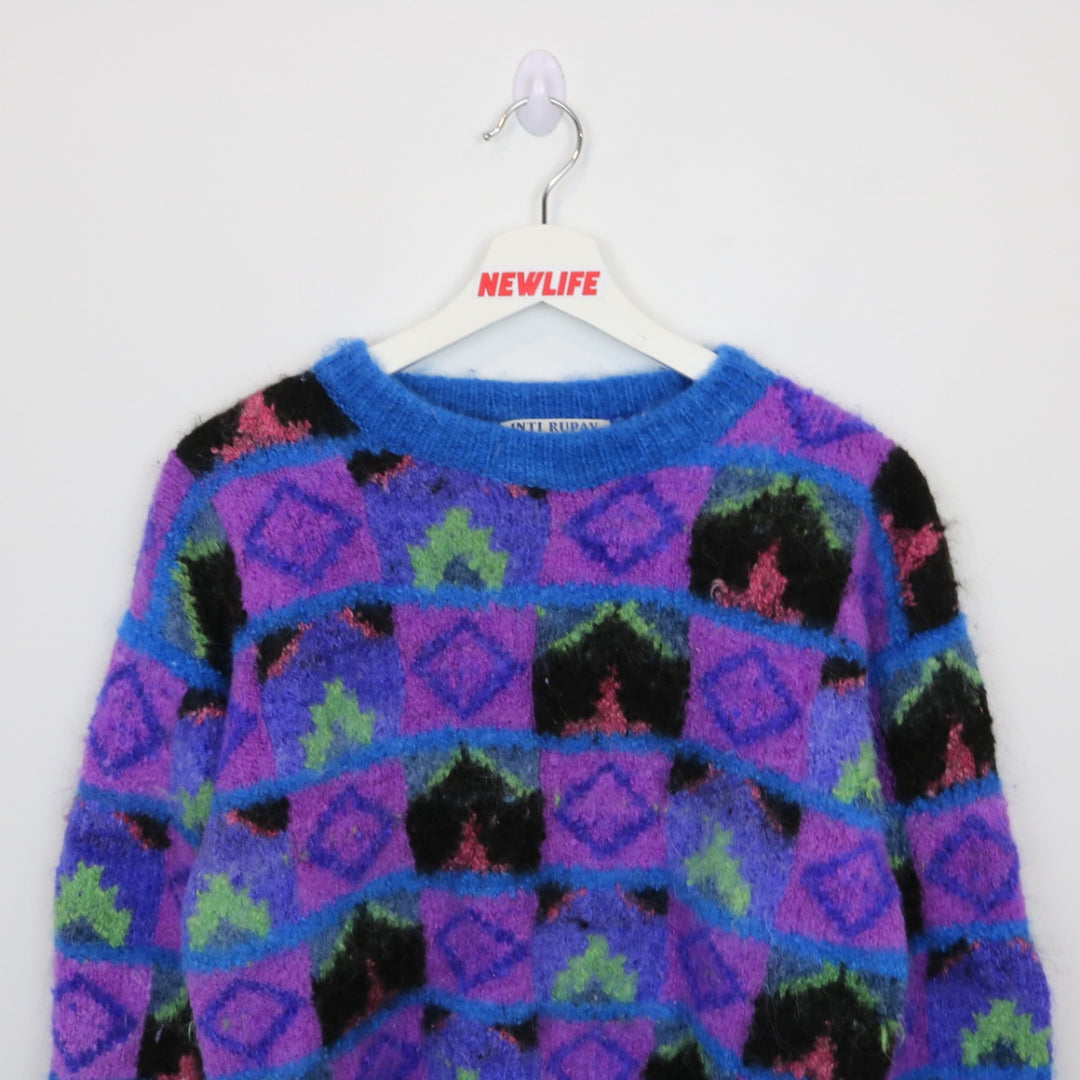 Vintage Inti Rupay Patterned Alpaca Knit Sweater - XS-NEWLIFE Clothing