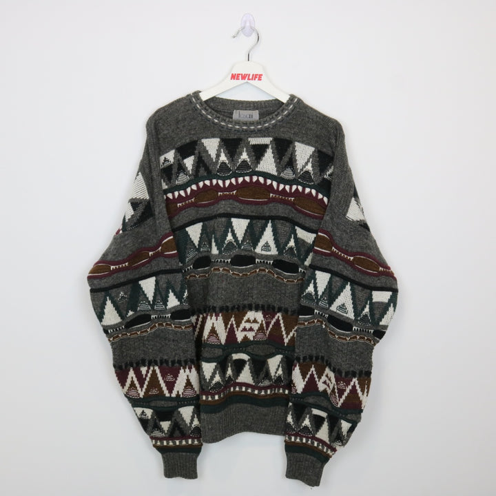 Vintage 90's Coogi Style Textured Knit Sweater - XL-NEWLIFE Clothing