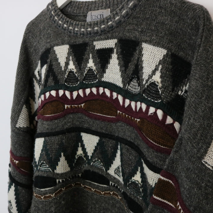 Vintage 90's Coogi Style Textured Knit Sweater - XL-NEWLIFE Clothing