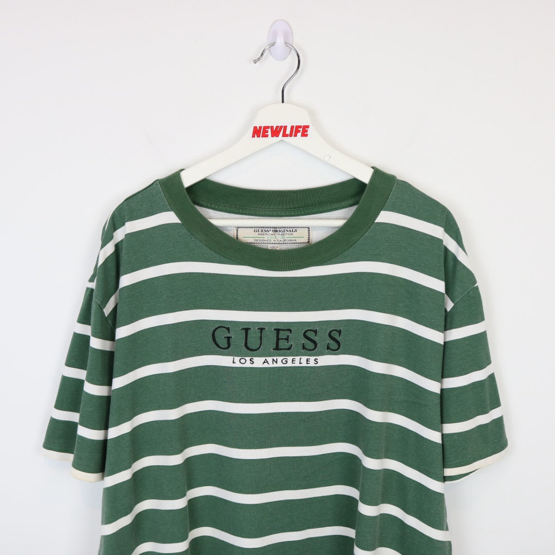 Vintage 90's Striped Guess Tee - XXL-NEWLIFE Clothing