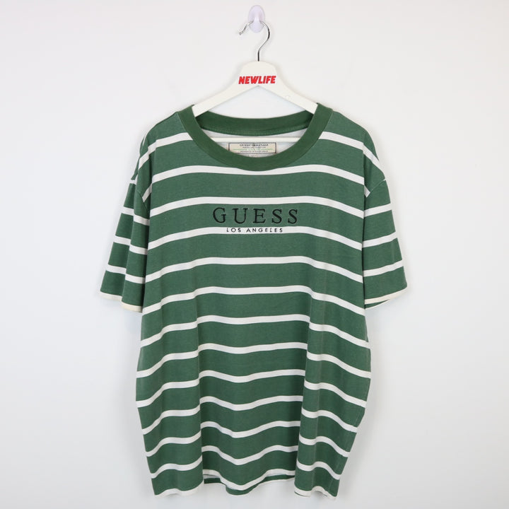 Vintage 90's Striped Guess Tee - XXL-NEWLIFE Clothing