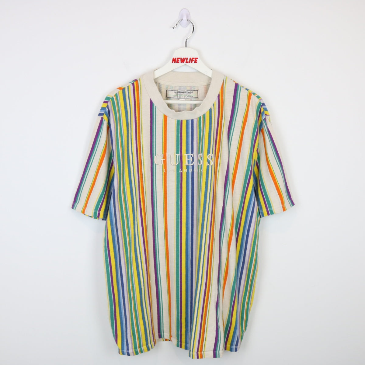 Vintage 90 s Striped Guess Tee XL NEWLIFE