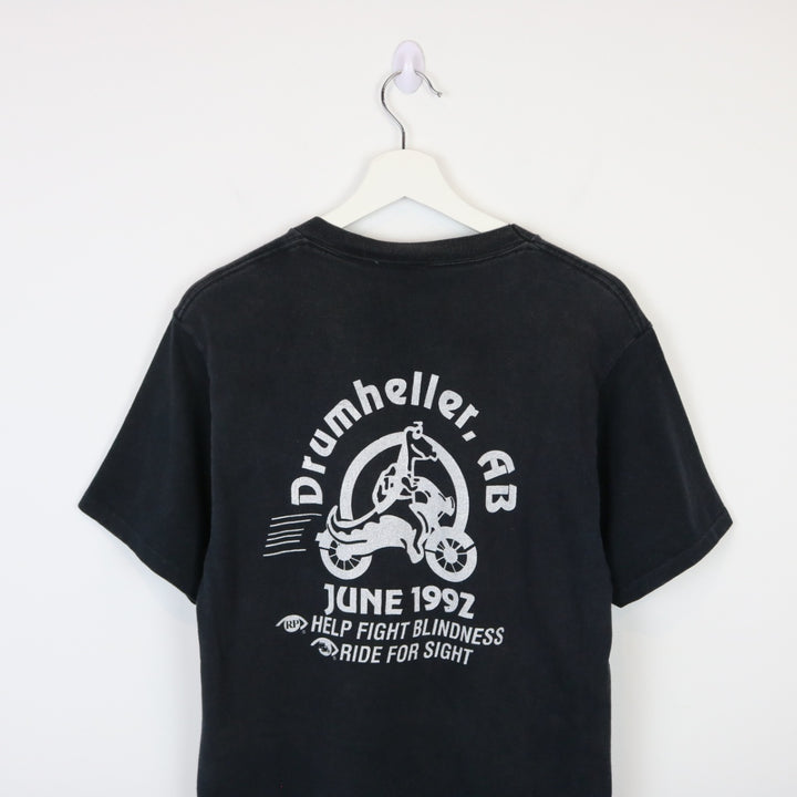 Vintage 1992 Alberta Ride for Sight Biker Tee - S-NEWLIFE Clothing