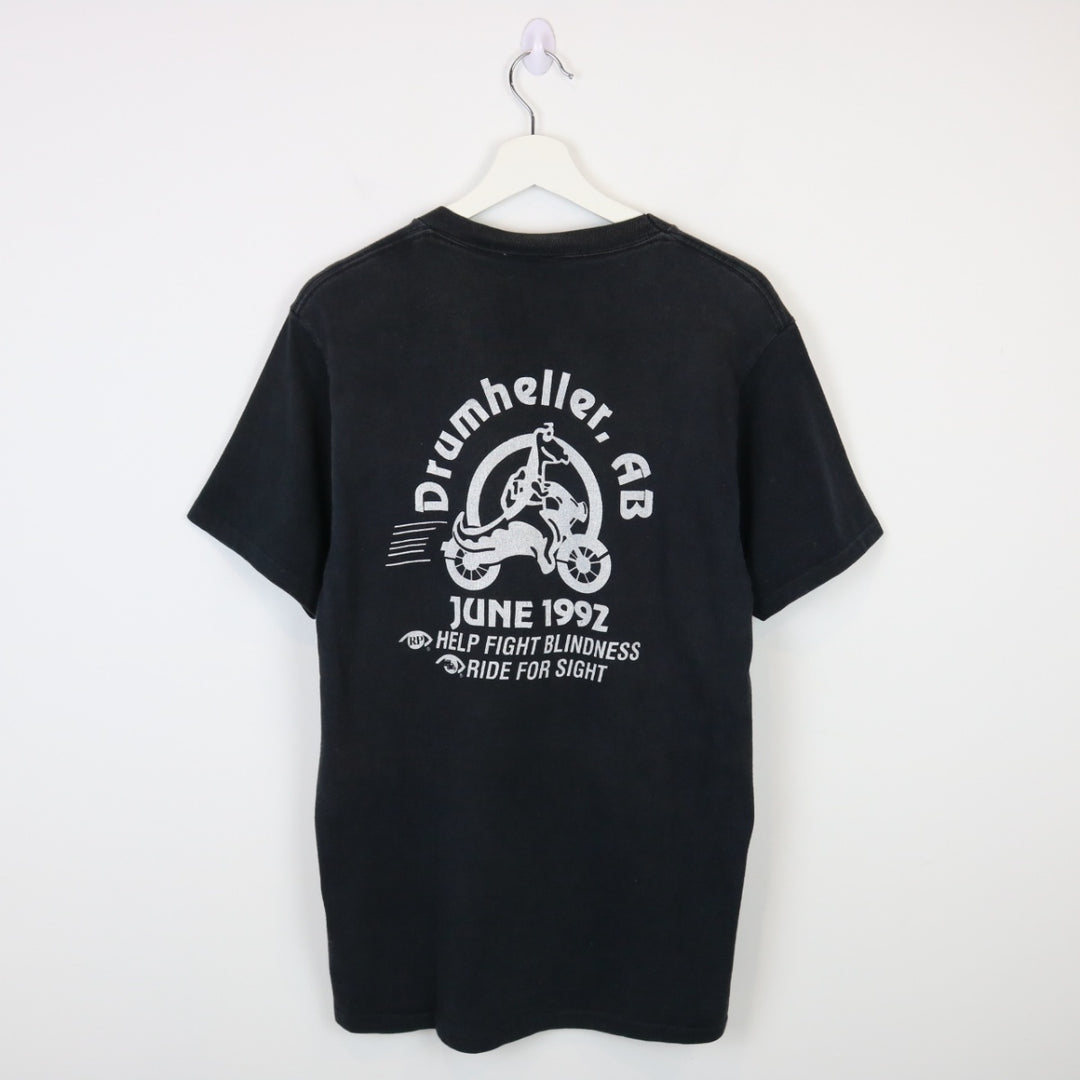 Vintage 1992 Alberta Ride for Sight Biker Tee - S-NEWLIFE Clothing