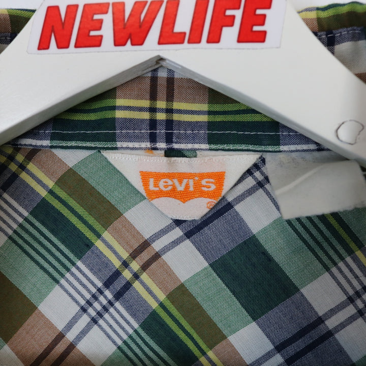 Vintage 80's Levi's White Tab Plaid Button Up - XS-NEWLIFE Clothing