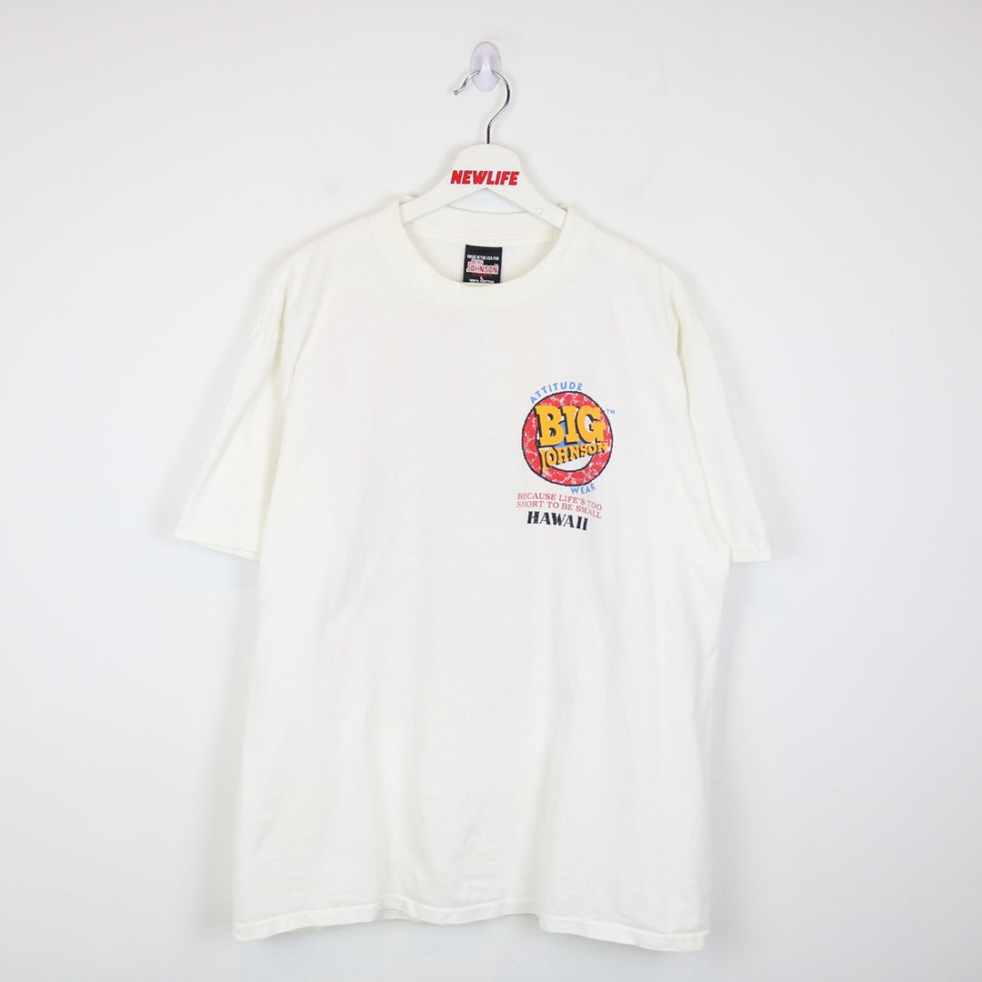 Vintage 1994 Big Johnson Do You Measure Up Hawaii Tee - L-NEWLIFE Clothing