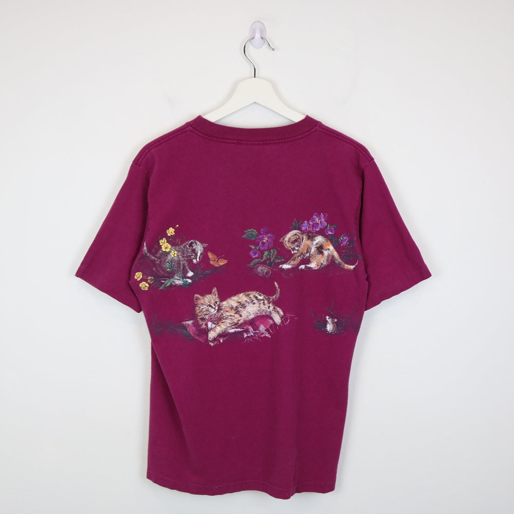 Vintage 90's Kitten Nature Tee - M-NEWLIFE Clothing