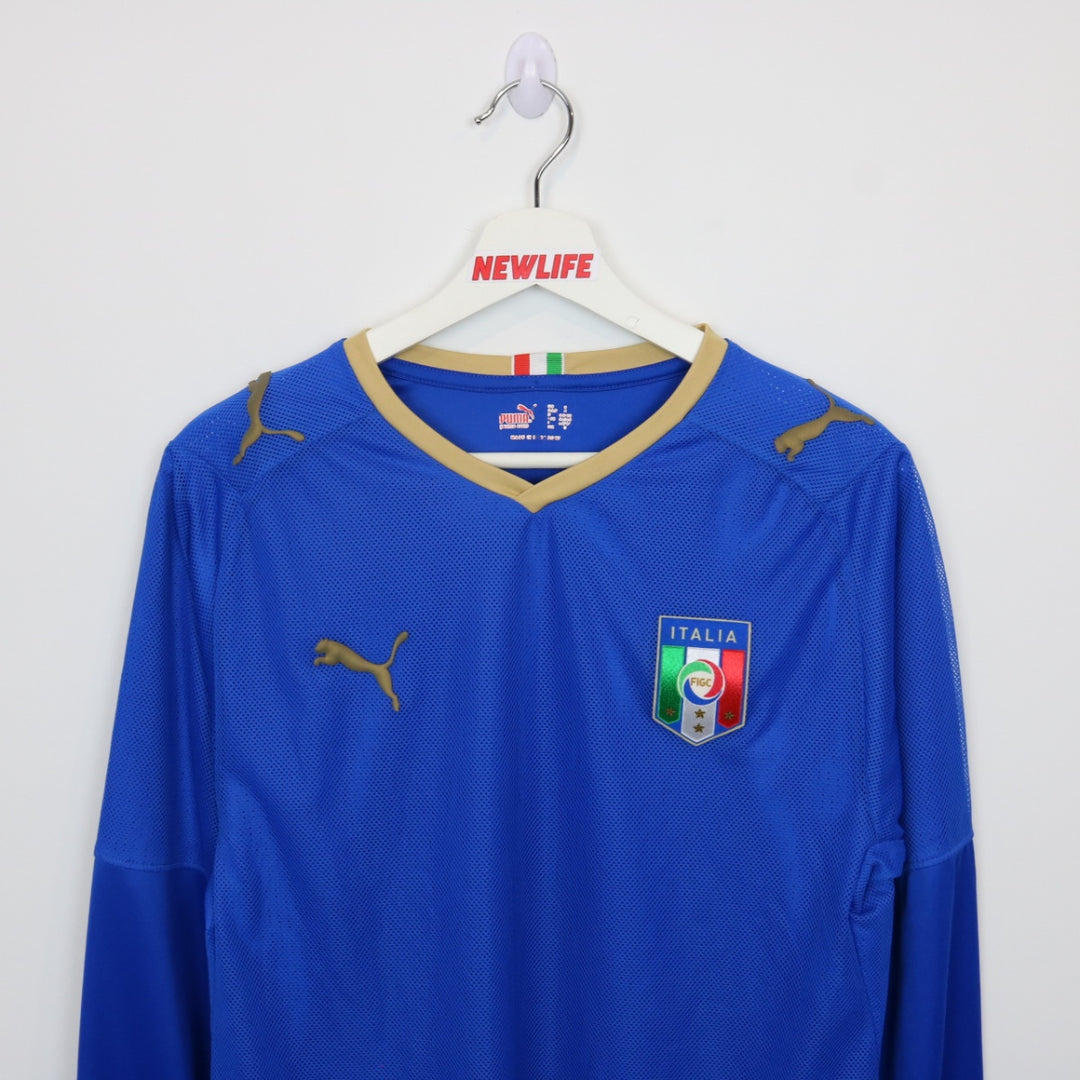 2007/08 Puma Italia Long Sleeve Kit Jersey - S-NEWLIFE Clothing