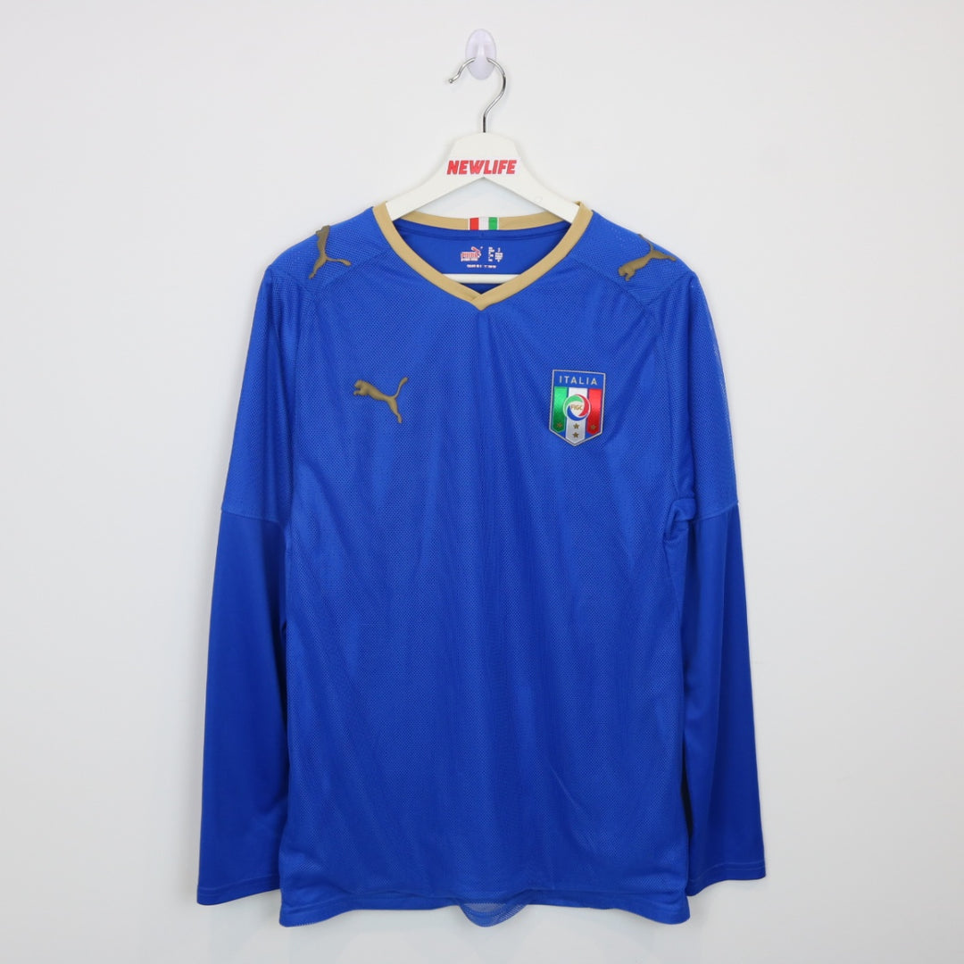 2007/08 Puma Italia Long Sleeve Kit Jersey - S-NEWLIFE Clothing