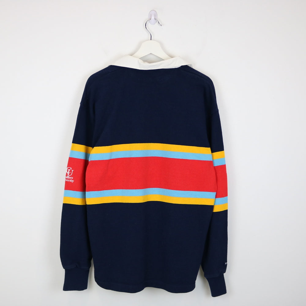 Vintage 90's Colliers University Barbarian Rugby Polo Shirt - L-NEWLIFE Clothing