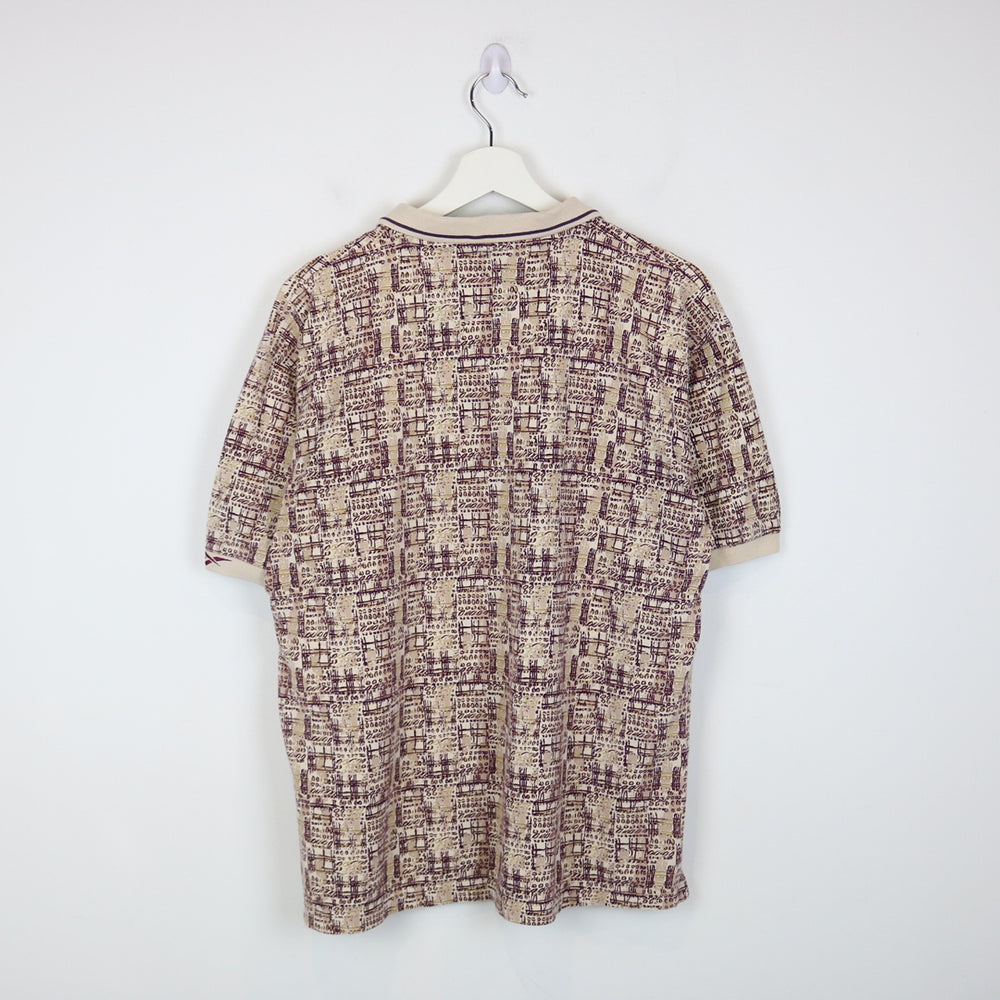 Vintage 90's Reebok Golf Patterned Polo Shirt - L-NEWLIFE Clothing