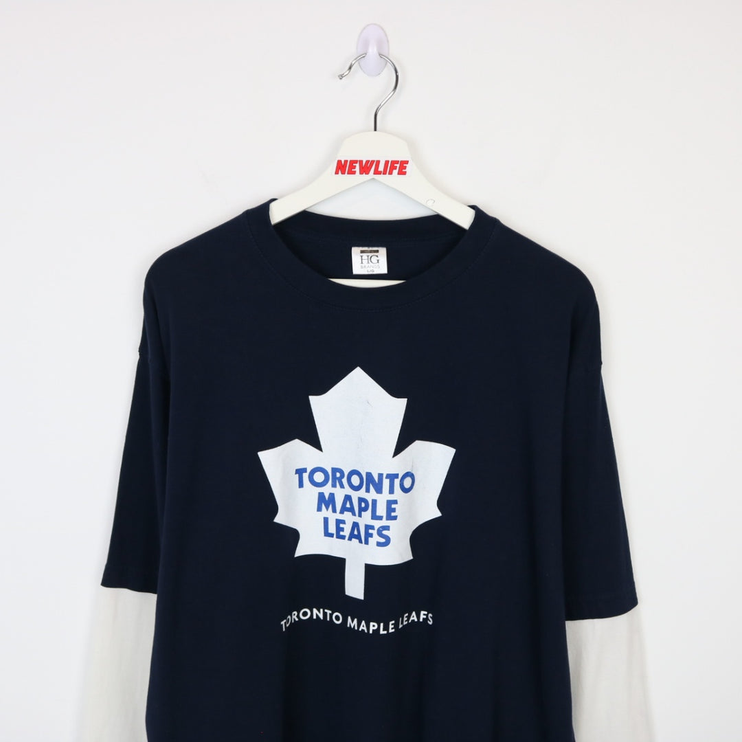 00's Toronto Maple Leafs Long Sleeve Tee - L-NEWLIFE Clothing