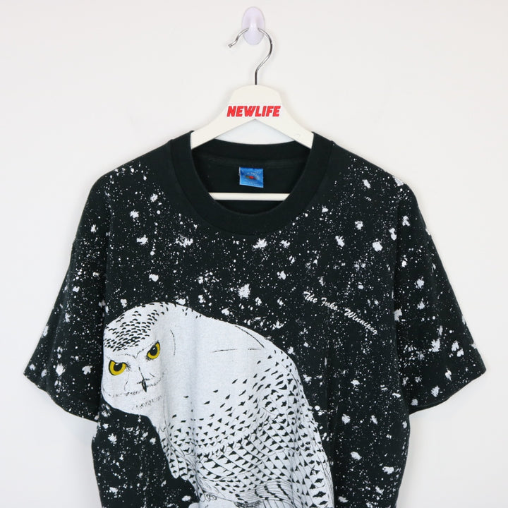 Vintage 90's Owl Nature AOP Winnipeg Tee - L-NEWLIFE Clothing