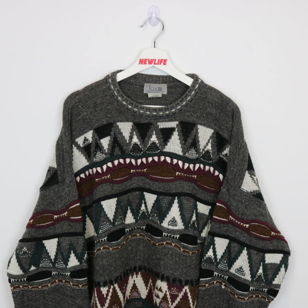 Vintage 90's Coogi Style Textured Knit Sweater - XL-NEWLIFE Clothing