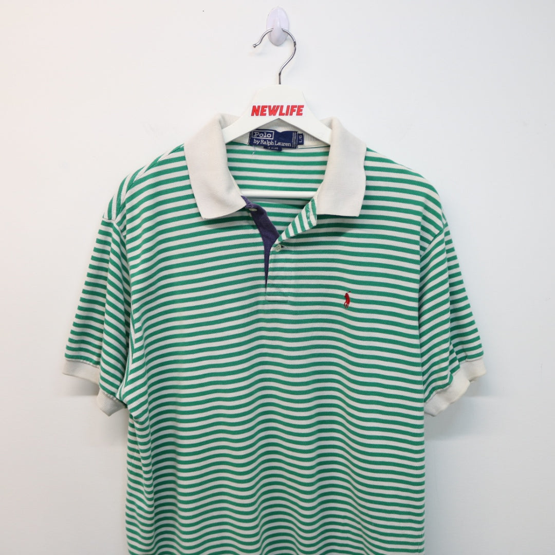 Vintage 90's Ralph Lauren Striped Polo Shirt - M/L-NEWLIFE Clothing