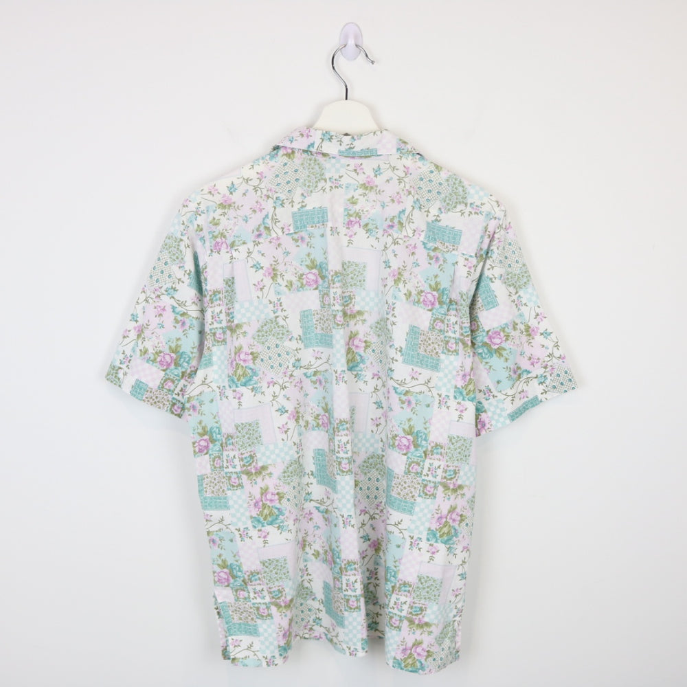 Vintage 90's Floral Patterned Short Sleeve Button Up - S/M-NEWLIFE Clothing