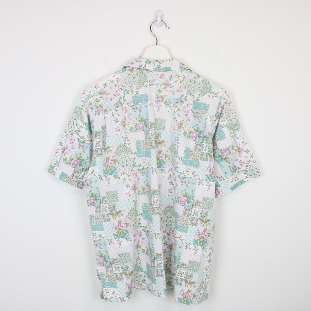 Vintage 90's Floral Patterned Short Sleeve Button Up - S/M-NEWLIFE Clothing