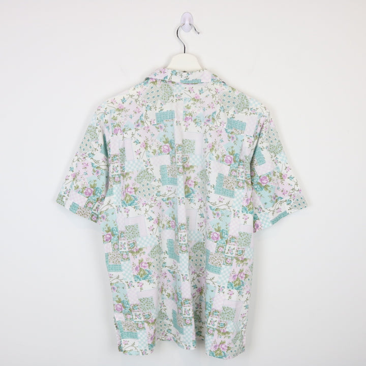 Vintage 90's Floral Patterned Short Sleeve Button Up - S/M-NEWLIFE Clothing