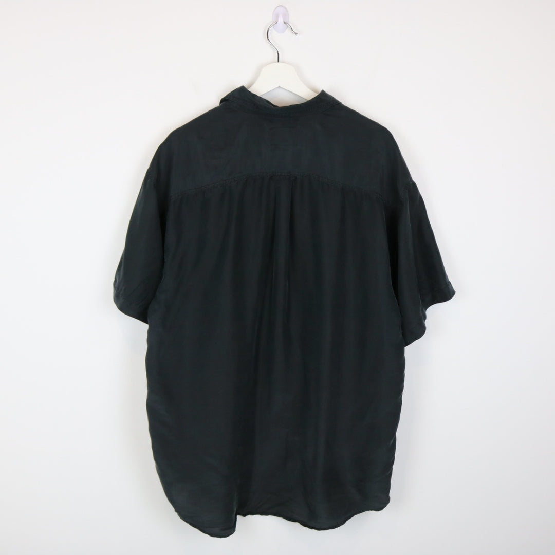 Vintage 90's Silk Network Short Sleeve Button Up - L-NEWLIFE Clothing