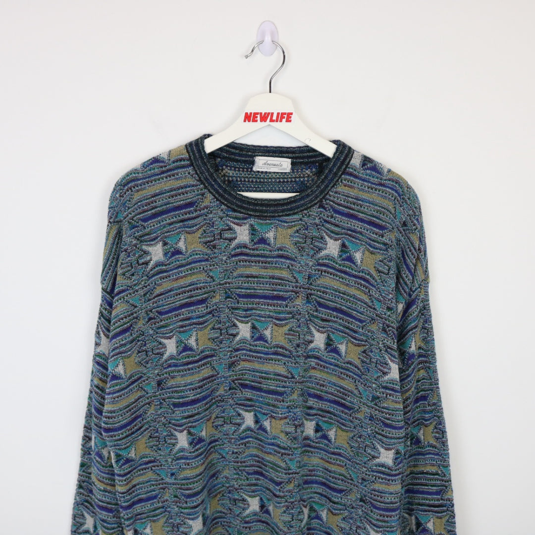 Vintage 80's Textured Knit Sweater - M-NEWLIFE Clothing