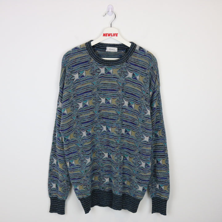 Vintage 80's Textured Knit Sweater - M-NEWLIFE Clothing