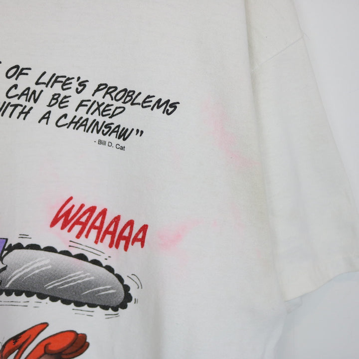 Vintage 1994 Bill The Cat Chainsaw Tee - L-NEWLIFE Clothing