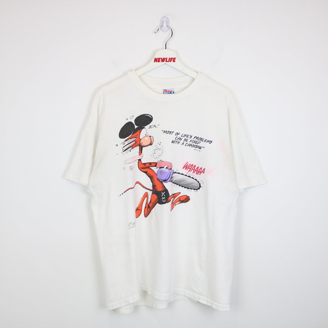 Vintage 1994 Bill The Cat Chainsaw Tee - L-NEWLIFE Clothing