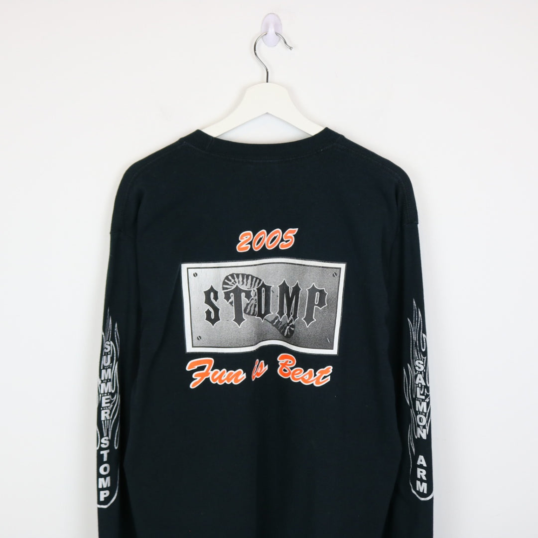 VIntage 2005 Salmon Arm Summer Stomp Biker Long Sleeve Tee - L-NEWLIFE Clothing