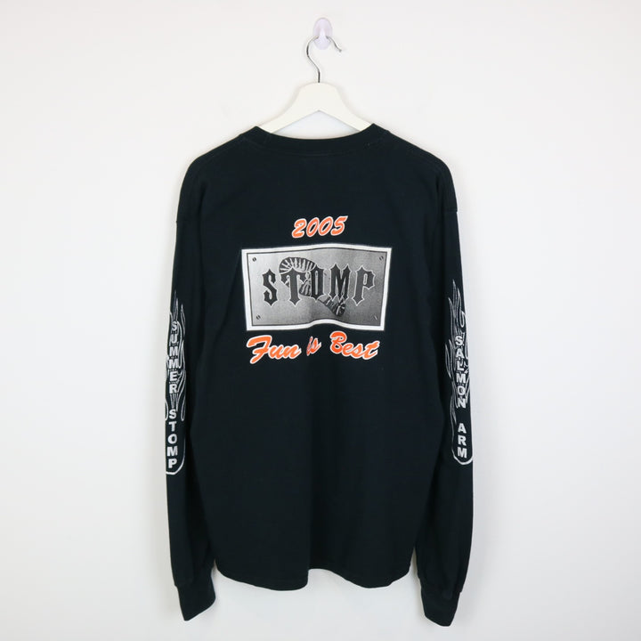 VIntage 2005 Salmon Arm Summer Stomp Biker Long Sleeve Tee - L-NEWLIFE Clothing