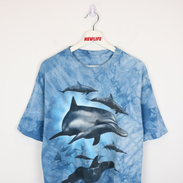 Vintage 00's Dolphin Nature Tie Dye Tee - L-NEWLIFE Clothing