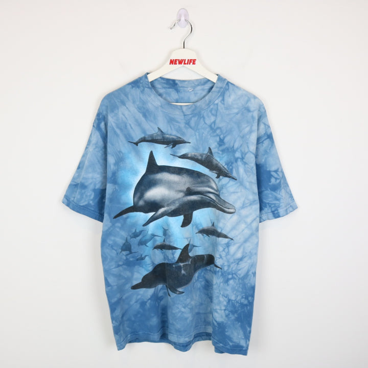 Vintage 00's Dolphin Nature Tie Dye Tee - L-NEWLIFE Clothing