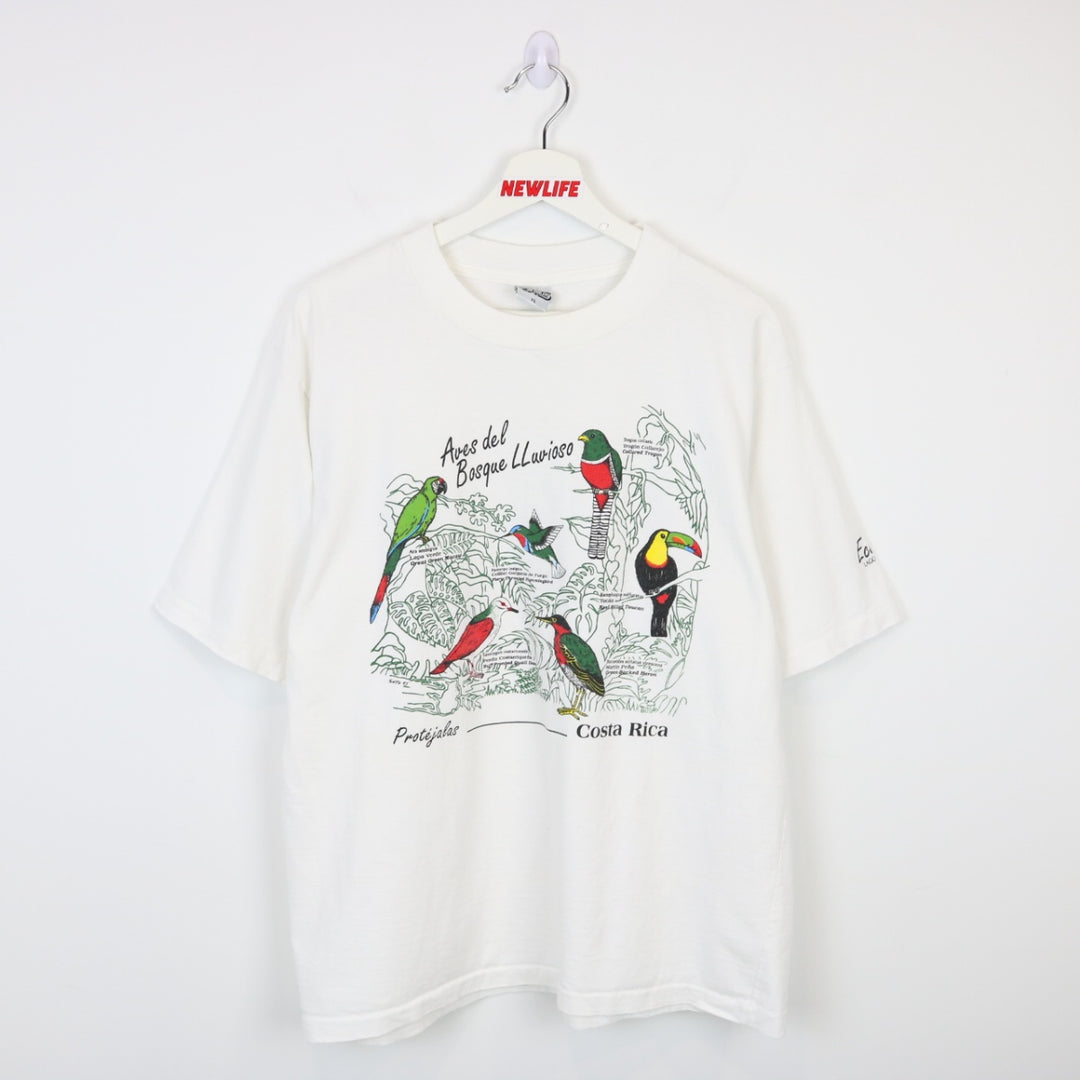 Vintage 90's Costa Rica Bird Tee - L-NEWLIFE Clothing