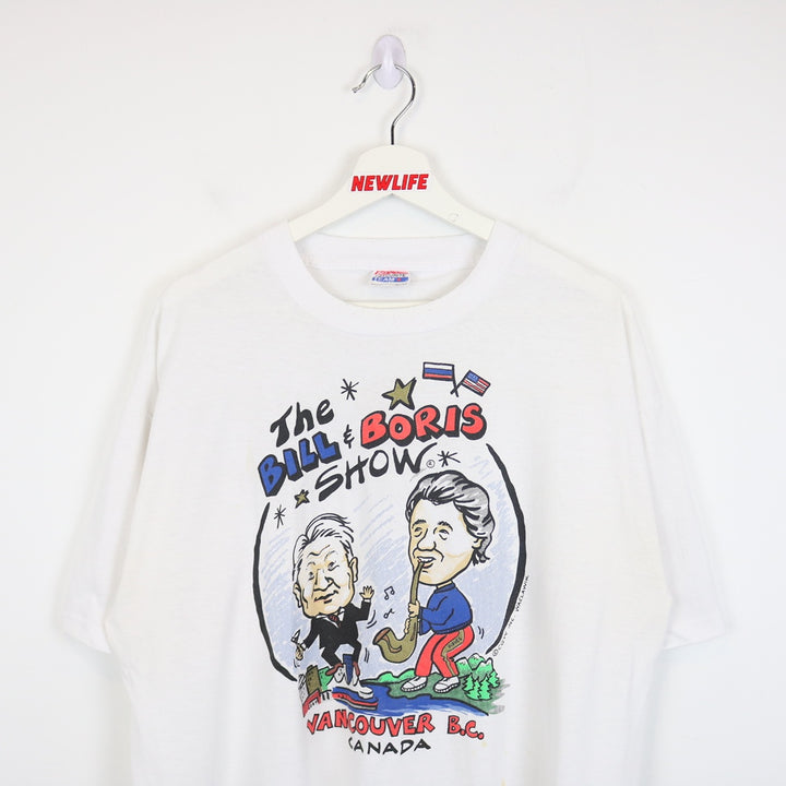 Vintage 1993 Bill and Boris Show Vancouver Tee - XL-NEWLIFE Clothing