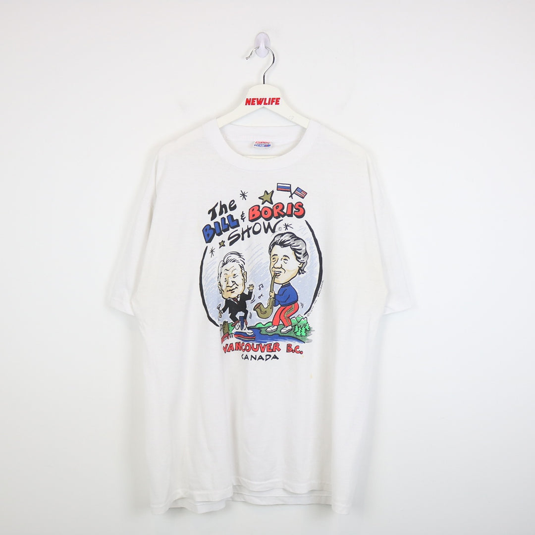 Vintage 1993 Bill and Boris Show Vancouver Tee - XL-NEWLIFE Clothing
