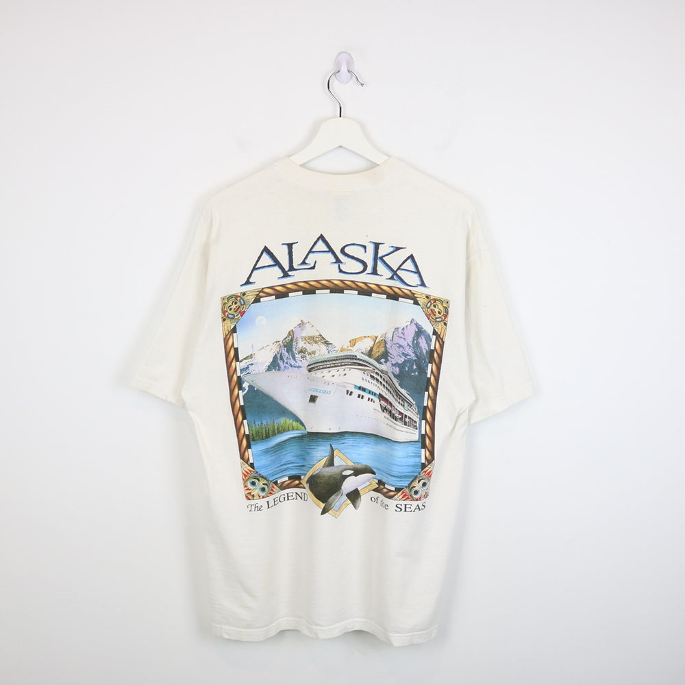 Vintage 90's Alaska Royal Caribbean Cruise Tee - L-NEWLIFE Clothing