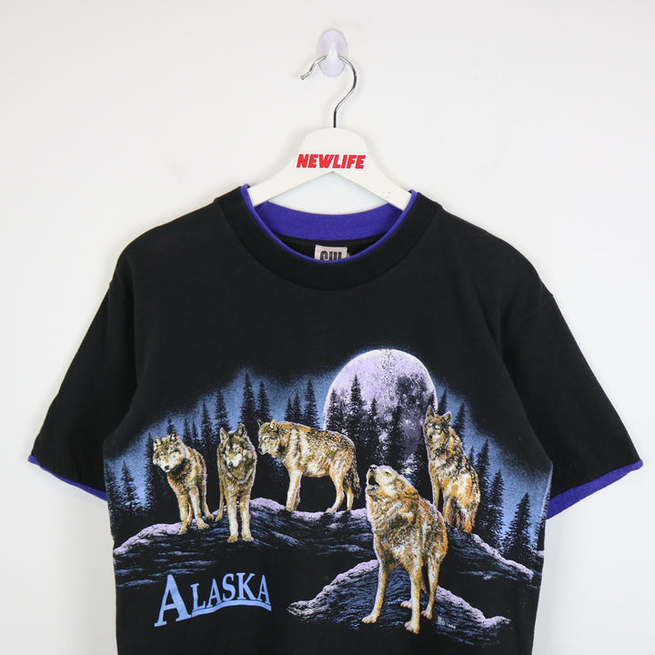 Vintage 1992 Alaska Wolf Nature Tee - M-NEWLIFE Clothing