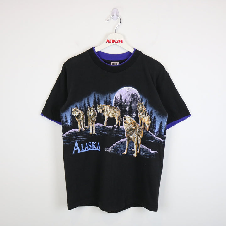 Vintage 1992 Alaska Wolf Nature Tee - M-NEWLIFE Clothing