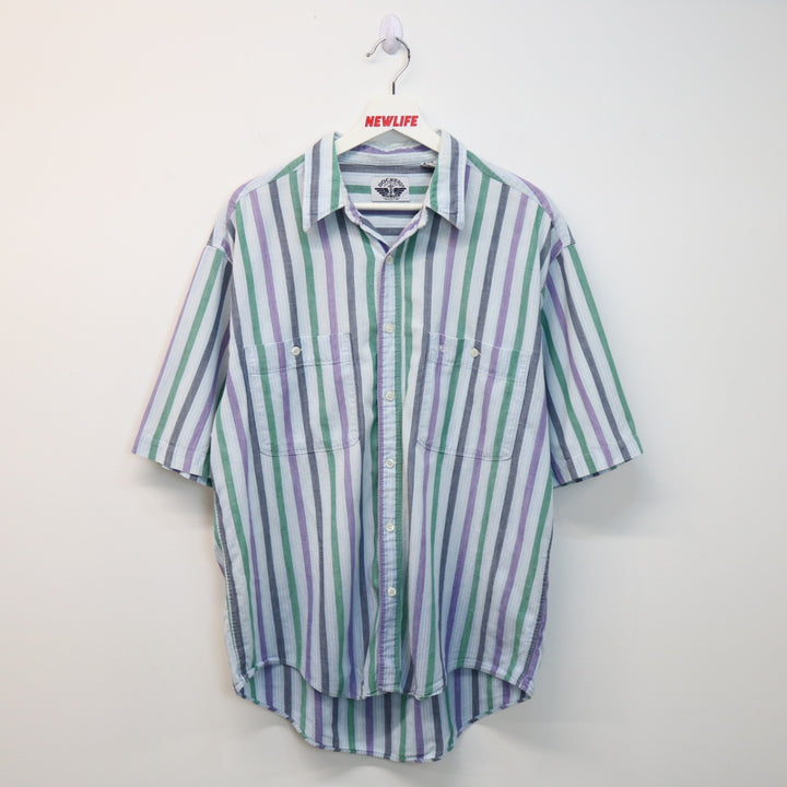 Vintage 90's Dockers Striped Button Up - M-NEWLIFE Clothing