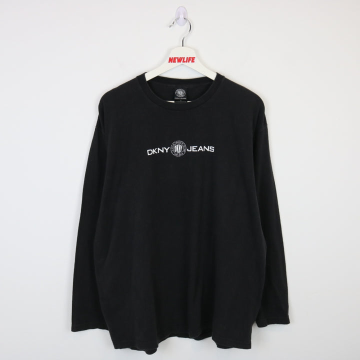 Y2K DKNY Long Sleeve Tee - XL-NEWLIFE Clothing